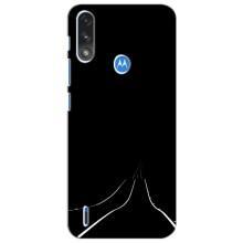 Чехол с картинками на черном фоне для Motorola Moto E7i / E7 Power (Дорога)