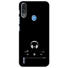 Чехол с картинками на черном фоне для Motorola Moto E7i / E7 Power (Плеер)