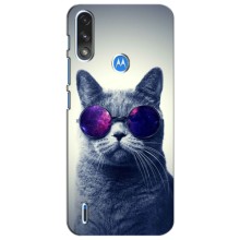 Чехол с принтом для Motorola Moto E7i / E7 Power (AlphaPrint) Модные коты (Стильный кот)