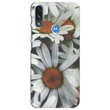 Чехол с ромашками на Motorola Moto E7i / E7 Power (Цветы Ромашки)