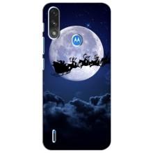 Чохол Санта Клаус для Motorola Moto E7i / E7 Power (Санта - місяць)