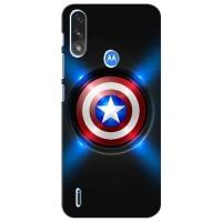 Чехол с Щитом Капитана Америки на Motorola Moto E7i / E7 Power (Яркий Щит Капитана)