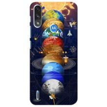 Чехол (ТПУ) с планетами на Motorola Moto E7i / E7 Power (Арт планети)