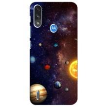 Чехол (ТПУ) с планетами на Motorola Moto E7i / E7 Power (Космический вид)