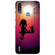 Девчачий Чехол для Motorola Moto E7i / E7 Power (На качели)