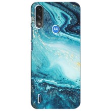 Мраморний чехол на Motorola Moto E7i / E7 Power (VPrint) (Блакитний мрамор)