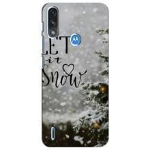 Новорічні, Святкові Чохли для Motorola MOTO E7i / E7 Power - 2024 год (Let it snow)