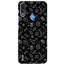 Новорічні, Святкові Чохли для Motorola MOTO E7i / E7 Power - 2024 год (Новорічний фон)