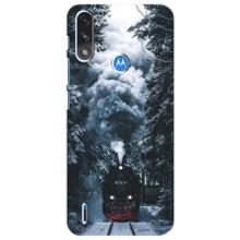 Новорічні, Святкові Чохли для Motorola MOTO E7i / E7 Power - 2024 год (Зимовий потяг)