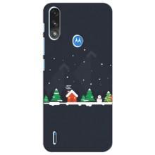 Силіконовий бампер на різдво для Motorola Moto E7i / E7 Power (Місто зимове)