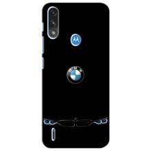 Силиконовый бампер с картинкой машины на Motorola Moto E7i / E7 Power (Черный BMW)