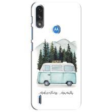 Силиконовый бампер с картинкой машины на Motorola Moto E7i / E7 Power (Домик на колесах)