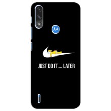 Силиконовый Чехол на Motorola MOTO E7i / E7 Power с картинкой Nike – Later