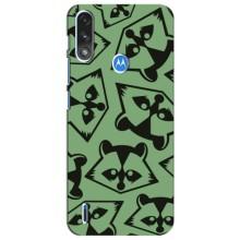 Силіконовий Чохол з Энотами  на Motorola Moto E7i / E7 Power (Мордочки Єнота)