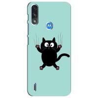 Силиконовый чехол с котиком для Motorola MOTO E7i / E7 Power (Падающий кот)