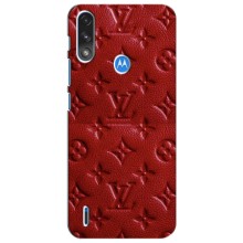 Текстурный Чехол Louis Vuitton для Моторола Мото е7і / е7 павер – Красный ЛВ