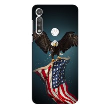Чехол Флаг USA для Motorola Moto G Fast – Орел и флаг
