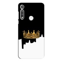 Чехол (Корона на чёрном фоне) для Мото Джи Фаст – Золотая корона