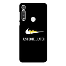 Силиконовый Чехол на Motorola MOTO G Fast с картинкой Nike – Later