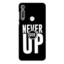 Силиконовый Чехол на Motorola MOTO G Fast с картинкой Nike – Never Give UP