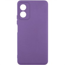 Чехол TPU GETMAN Liquid Silk Full Camera для Motorola Moto G04 / E14 (Фиолетовый)