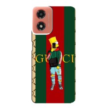Брендновые Чехлы для Motorola MOTO G04 - (PREMIUMPrint) (Барт ГУЧЧИ)