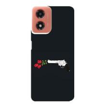 Чехлы (ART) Цветы на Motorola MOTO G04 (VPrint) (Неожиданные цветы)