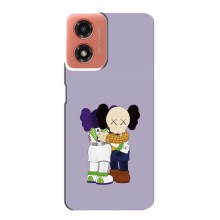 Чехлы для Motorola MOTO G04 - Bearbrick Louis Vuitton (PREMIUMPrint) (Дружба Беарбрик)