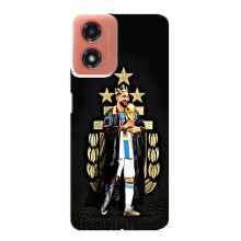 Чехлы для Motorola MOTO G04 (Leo чемпион) (AlphaPrint) (Месси Король)