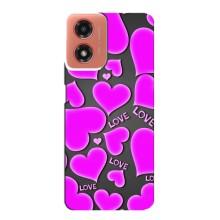 Чехлы для любимой на МОТО Джи 04 (VPrint) (Pink hearts)