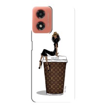 Чехлы Луи Витон для Motorola MOTO G04 (AlphaPrint - LOUIS VUITTON) (кофе LOUIS VUITTON)