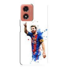 Чехлы Месси для Motorola MOTO G04 (AlphaPrint) (Лео Месси)