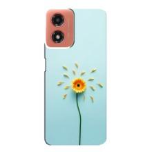 Чехлы с Цветами для Motorola MOTO G04 (VPrint) (Желтый цветок)