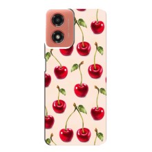 Чехлы с Фруктами для Motorola MOTO G04 (VPrint) (Вишня)
