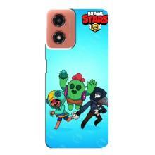 Чехлы Brawl Stars для Motorola MOTO G04 (AlphaPrint) – Тріо героїв