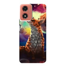 Чехлы с картинкой Лисички для Motorola MOTO G04 (VPrint) (Лисица в космосе)