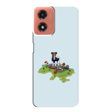Чехлы с картинкой собаки Патрон для Motorola MOTO G04 (AlphaPrint) (Сапер Пес)
