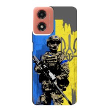 Чехлы с картинкой ЗСУ для Motorola MOTO G04 (AlphaPrint) (АРТ солдат)