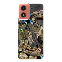 Чехлы с картинкой ЗСУ для Motorola MOTO G04 (AlphaPrint) (Воин ВСУ)