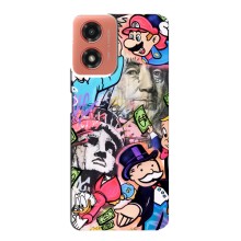 Чехлы с крутыми принтами для Motorola MOTO G04 - (PREMIUMPrint) (Monopoly man)