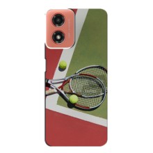 Чехлы с принтом Спортивная тематика для Motorola MOTO G04 (Ракетки теннис)