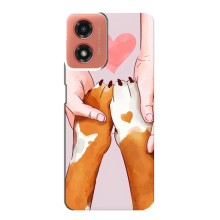 Чехлы с собаками для Motorola MOTO G04 (VPrint) (Любовь к собакам)
