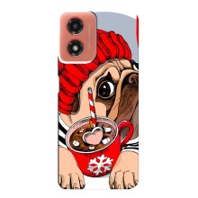Чехлы с собаками для Motorola MOTO G04 (VPrint) (Собачка в шапке)