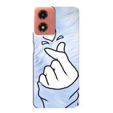 Чехлы (Знак сердечка) на Motorola MOTO G04 – Сердечка знак