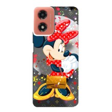 Чехол Disney Mouse Motorola MOTO G04 (PREMIUMPrint) (Minni с бантиком)