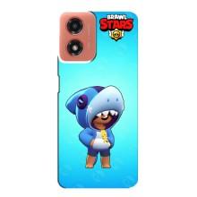 Чехол для Motorola MOTO G04 Бравл Старс (VPrint) – Леон акула