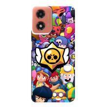 Чехол для Motorola MOTO G04 Бравл Старс (VPrint) – Лого Brawl Stars