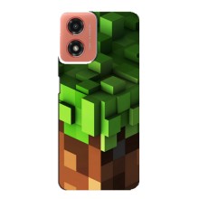 Чехол Майнкрафт на Motorola MOTO G04 (AlphaPrint) Minecraft (текстура Майнкрафт)