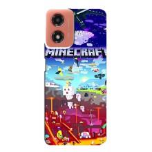 Чехол майнкрафт для Motorola MOTO G04 – MINECRAFT