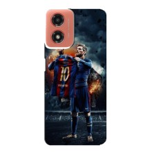 Чехол Месси футболист для Motorola MOTO G04 – Месси с футболкой